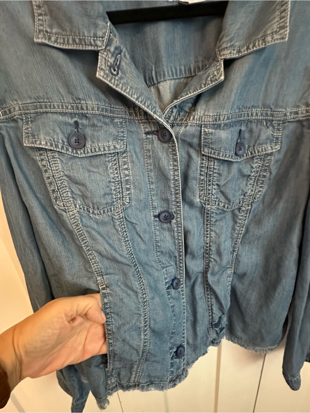 Tommy Bahama Light Blue Denim Jacket - Picture 4 of 7